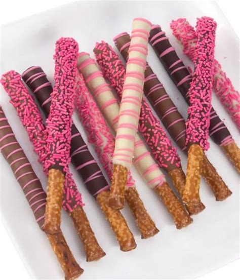 Pink Belgian Chocolate Covered Pretzels - 12pc - Chocolate Covered C… | Chocolate covered ...