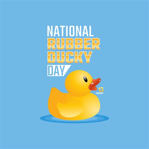 vector graphic of national rubber ducky day good for national rubber ducky day celebration. flat ...