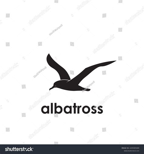 Albatross Bird Logo Silhouette Design Black Stock Vector (Royalty Free) 2245905449 | Shutterstock