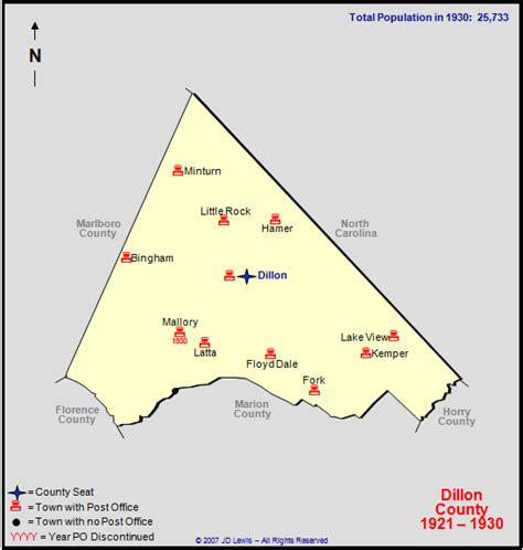 Dillon County, SC - 1921 to 1930