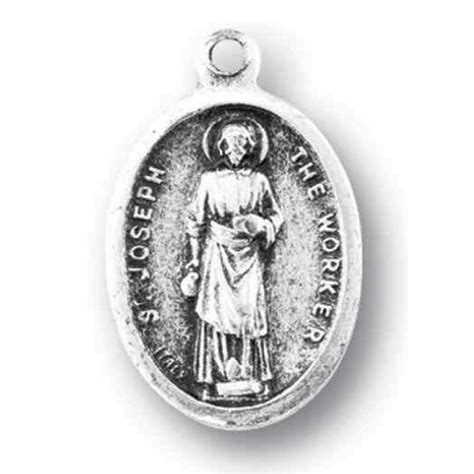 Necklaces : Saint Joseph The Worker Oxidized Medal (Pack ...