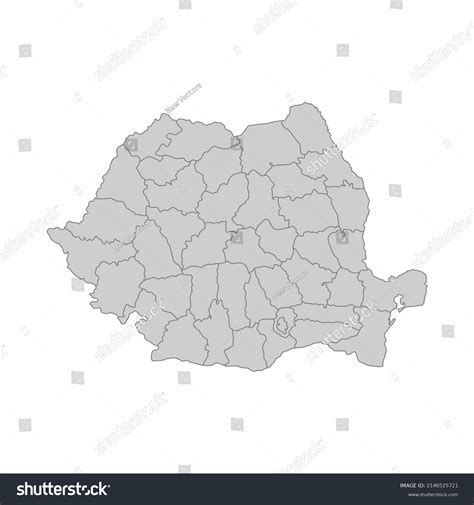 Outline Political Map Romania High Detailed Stock Vector (Royalty Free) 2146525721 | Shutterstock