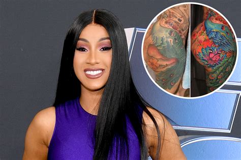 Cardi B updates her enormous peacock tattoo after 10 years