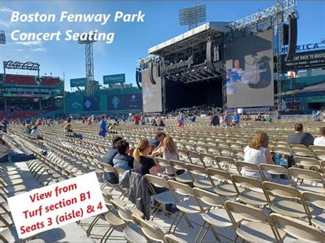 Seat View from Turf Section B1, Fenway Park concert seating - YouTube