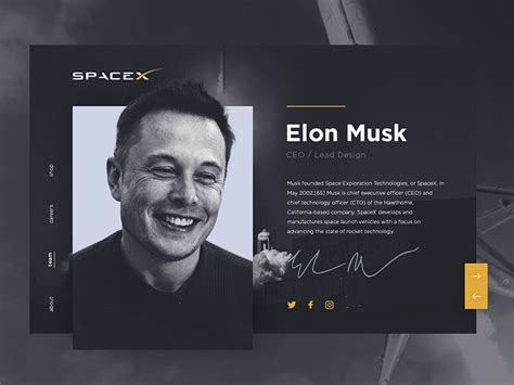 Elon Musk User Profile by Kostia Osadchy on Dribbble