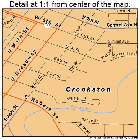 Crookston Minnesota Street Map 2713870