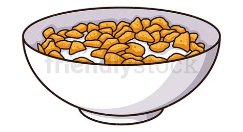 Bowl Of Cereal Cartoon Vector Clipart - FriendlyStock