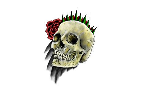 Skull and rose tattoo by Cifercrossing on DeviantArt