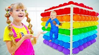 Diana and Roma Balloons Cube Challenge - Videos For Kids