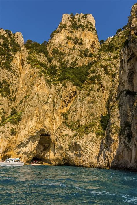 A View of the White Grotto on the Island of Capri, Italy Stock Image - Image of cliff, rock ...