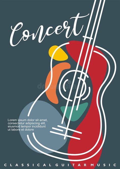 Guitar poster design stock vector. Illustration of flamenco - 35095436