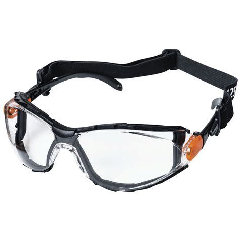 Clear Safety Glasses Sealed c/w Arm & Strap | Construction Fasteners ...