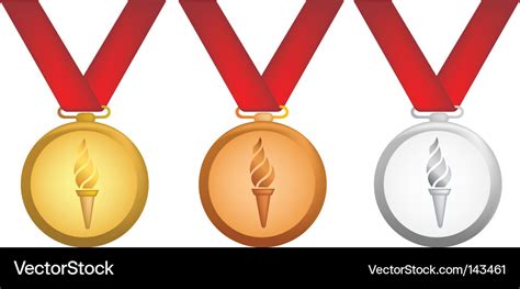 Olympic medals Royalty Free Vector Image - VectorStock