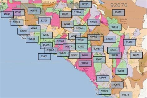 Zip Code Map Of Orange County | Australia Map