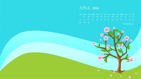 April 2024 Desktop Wallpaper Calendar - CalendarLabs