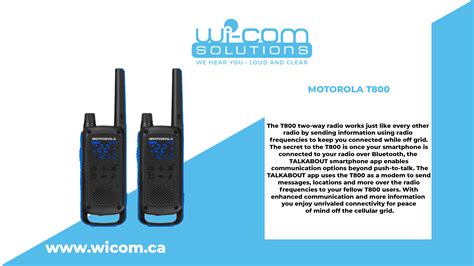 MOTOROLA T800 - Wi-Com Solutions Inc.