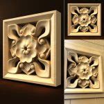 Wood carving flowers file FBX and max vector free 3d model download for ...