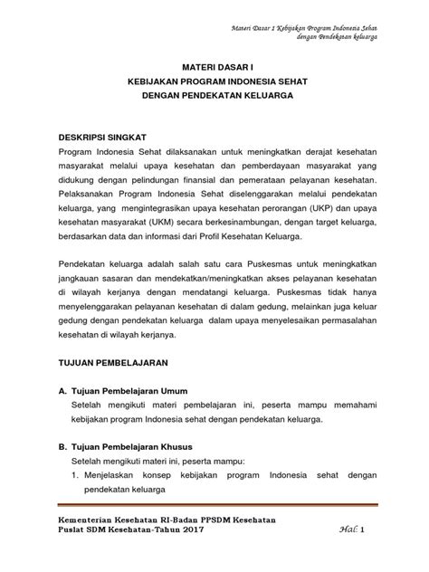 Kebijakan Program Indonesia Sehat | PDF