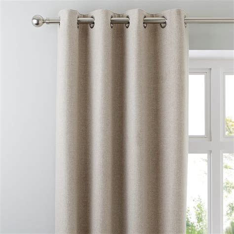 Jennings Natural Thermal Eyelet Curtains | Dunelm