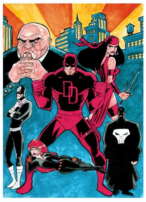 Daredevil, Kingpin, Elektra, Black Widow, Punisher, Bullseye, Bruce ...