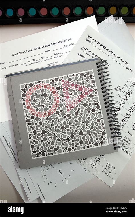 EnChroma in Berkeley, Calif., use the cap arrangement test and HRR plate test to see types of ...