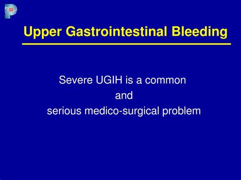 PPT - UPPER GASTROINTESTINAL BLEEDING PowerPoint Presentation - ID:594034