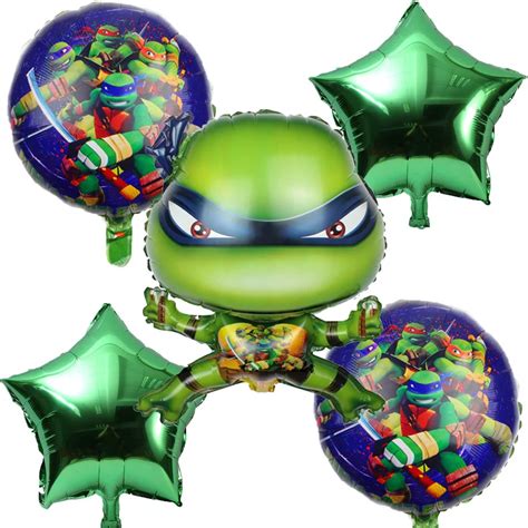 5pcs cute cartoon Teenage Mutant Ninja Turtles balloons 18 inch Turtles ...