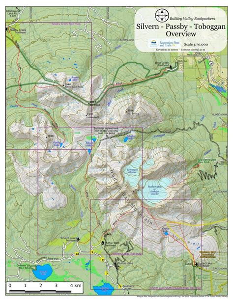 Hudson Bay Mountain Area Overview Hiking Trails Map by BV Backpackers | Avenza Maps