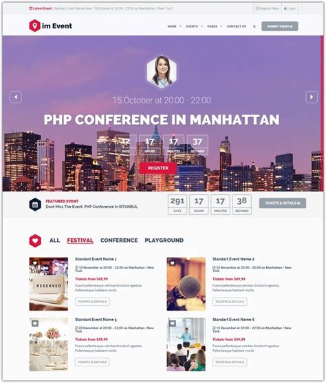 20+ Best Event Management WordPress Themes 2018 - Templatefor