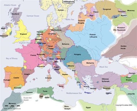 Map of Europe, 1400 (i.redd.it)