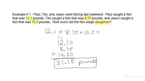 How to Solve Word Problems Involving Addition & Subtraction of Decimals ...