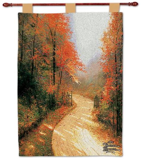 Autumn Lane Wall Tapestry by Thomas Kinkade at Art.com