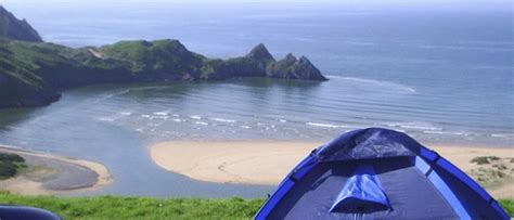 Caravans & Camping | Three Cliffs Bay Holiday Park - Gower Camping