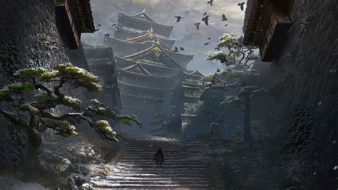 Castle Steps Art - Sekiro: Shadows Die Twice Art Gallery | Fantasy art landscapes, Environment ...