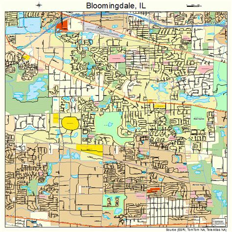 Bloomingdale Illinois Street Map 1706587