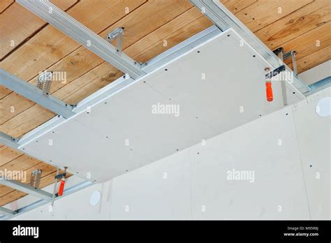 Gypsum board ceiling house construction hi-res stock photography and images - Alamy