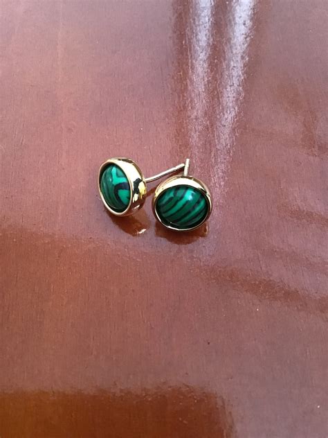 Malachite Earrings. Malachite Stud Earrings Malachite Post - Etsy