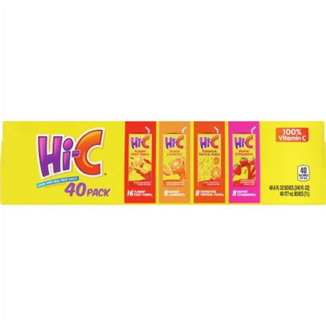 Hi-C® Juice Boxes Variety Pack, 40 ct / 6 fl oz - Kroger