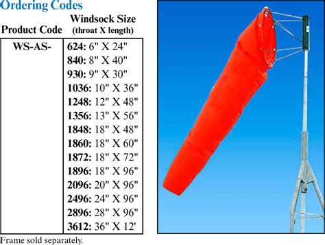 Airport / Heliport Nylon Windsocks & Frames - Flight Light Inc.