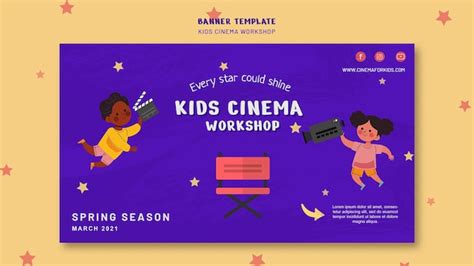 Free PSD | Kids cinema banner template