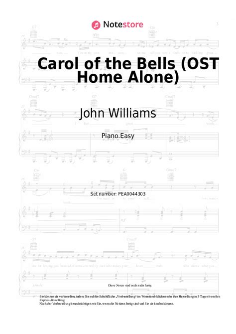 Carol of the Bells (OST Home Alone) - John Williams noten pdf (einfach ...