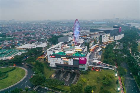 Aerial view of AEON MALL Jakarta Garden City, AEON is a Largest shopping mall in East Jakarta ...