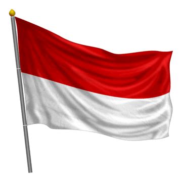 Bendera Indonesia Berkibar Dengan Tekstur Kain