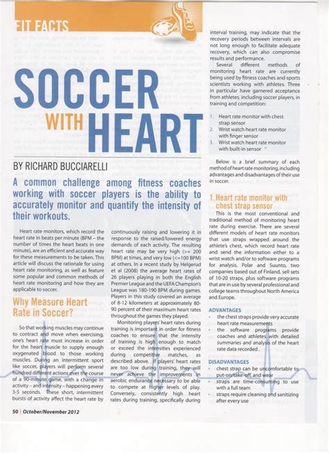 New Article “Soccer With Heart” in Inside Soccer Magazine | Soccer Fitness