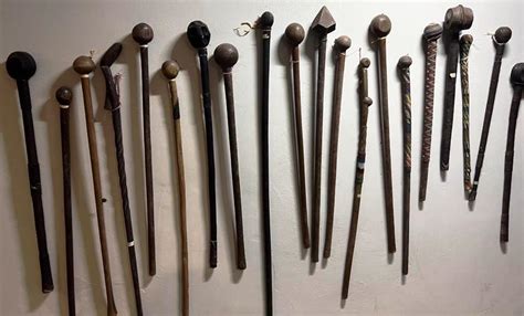 Zulu knobkerries at a museum in Hluhluwe - Bushguide 101