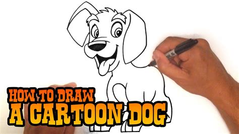 How to Draw a Cartoon Dog - Step by Step Video - YouTube