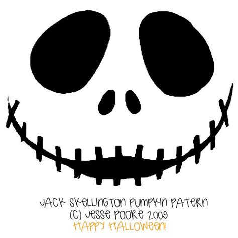 Free printable jack skellington pumpkin carving stencil templates download | Funny Halloween Day ...