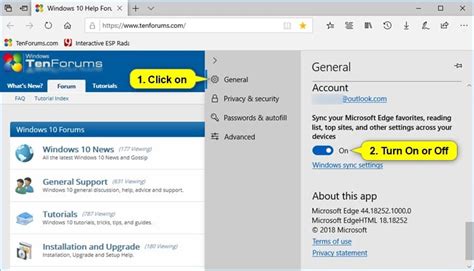 Browsers & Email Turn On or Off Sync Microsoft Edge Settings across Windows 10 Devices
