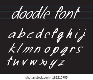 Handwriting Font Bold Stock Vector (Royalty Free) 192210905 | Shutterstock