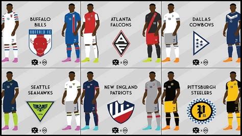 An artist designed soccer kits for all 32 NFL teams and the final ...